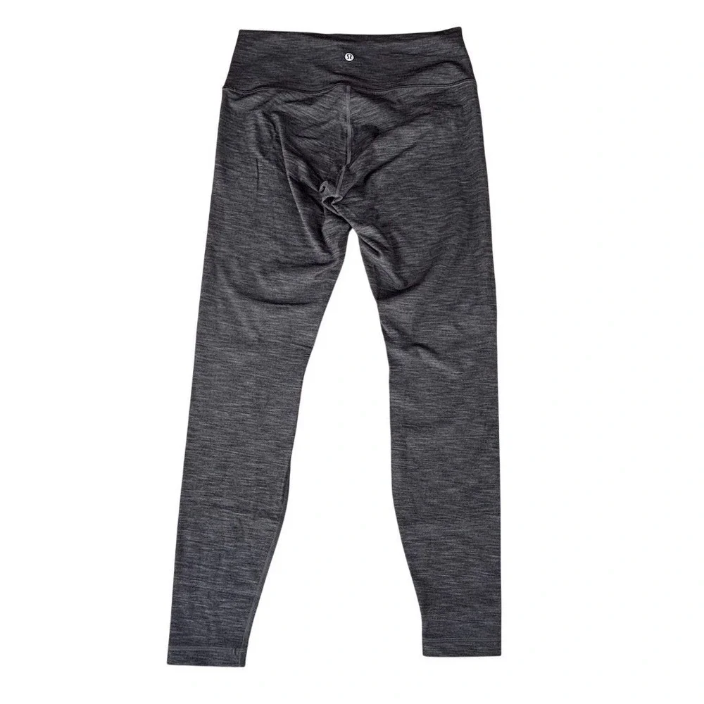Lululemon Leggings Womens Size 10 Heathered Gray High-Rise Yoga Ankle - Picture 2 of 5